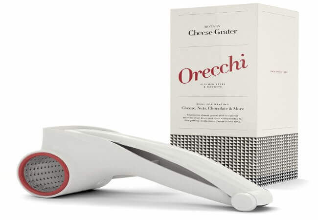 Orecchi-Rotary-Cheese-Grater-Handheld-Cheese-Cutter-Slicer-Shredder-with-One-Stainless-Steel-Drum-Multi-Purpose-Parmesan-Cheese-Grater