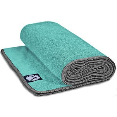GreatBelle Yoga Towel with Storage Pouch Non-Slip Super Absorbent Microfiber Mat Yoga Towel Use for Bikram and Hot Yoga Pilates Fitness Exercise and Stretching 72” x 26” 