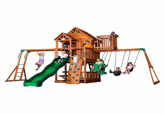 Backyard-Discovery-Skyfort-II-All-Cedar-Wood-Swing-Set