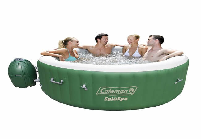 Coleman-aSaluSpa-Inflatable-Hot-Tub-Spa-Green-White