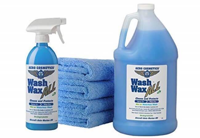 Wet-or-Waterless-Car-Wash-Wax-Kit-144-Ounces.-Aircraft-Quality-for-Your-Car-RV-Boat-Motorcycle.-The-Best-Wash-Wax.-Anywhere-Anytime-Home-Office-School-Garage-Parking-Lots.