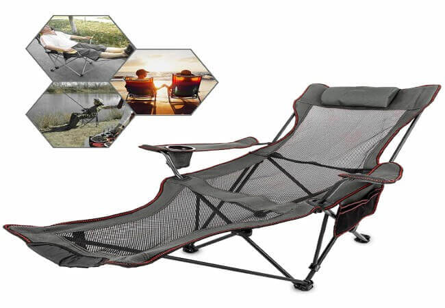 Happybuy-Gray-Folding-Camp-Chair-with-Footrest-Mesh-Lounge-Chair