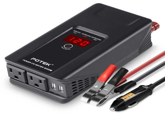 POTEK-500W-Power-Inverter-DC-12-V-to-110V-AC-Car-Converter-with-Digital-Display-Dual-AC-Outlets-and-Dual-USB-Charging-Ports-for-Tablets-Laptop-and-Smartphones