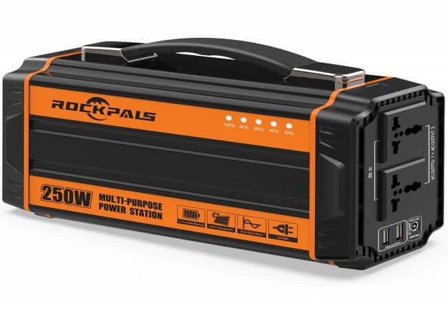 Rockpals-250-Watt-Portable-Generator-Rechargeable-Lithium-Battery-Pack-Solar
